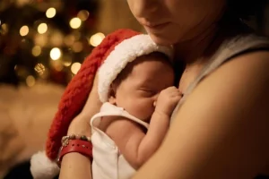 First Christmas with s newborn baby,